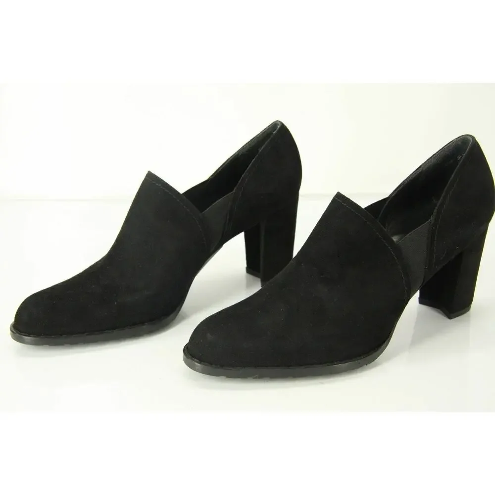 Stuart Weitzman Black Suede CORRAL Ankle Boot Stretch Pumps